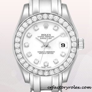 CR Rolex Pearlmaster Ladies 80299 Rolex Calibre 2813 White Dial Silver-tone